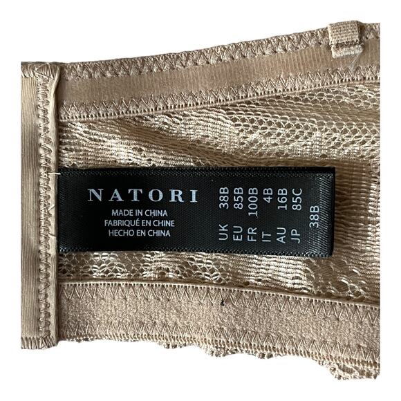 Natori Bra 729313 Adapt Bandeau Underwire tan 38B MISSING STRAPS - Picture 5 of 8